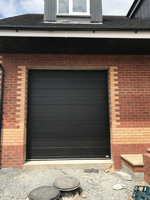 Black Sectional Garage Door