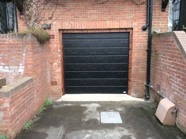Black Sectional Garage Door